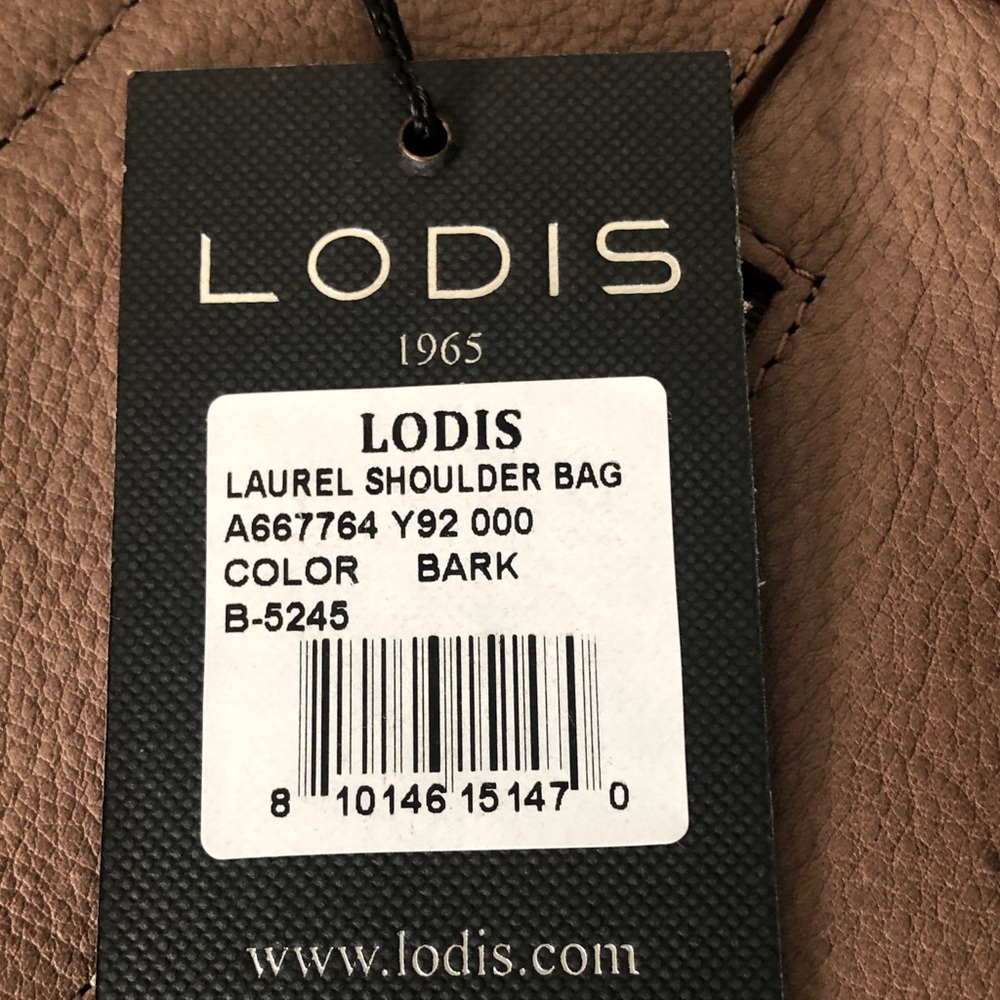 NWT LODIS Genuine Leather Laurel Shoulder Handbag/Tote - Picture 9 of 9